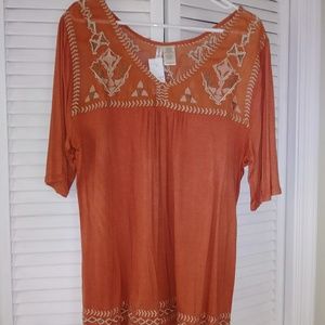 Beautiful Orange Shirt w/ Detailing